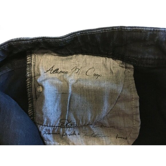 Chico's Platinum Women Jeans Capri Cuff Size2(12) Dark Wash Straight Leg Stretch - Picture 6 of 8